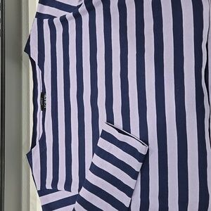 J. Crew cropped boat neck top XS navy/lavender